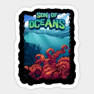 "Son of the Ocean" Octopus T-Shirt Sticker